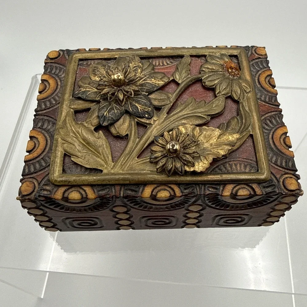 Vintage Jo‎ Marz Wooden Trinket Box 3